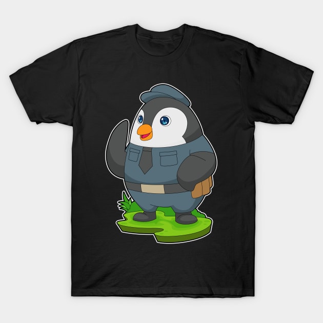 Penguin Cop Police T-Shirt by Markus Schnabel